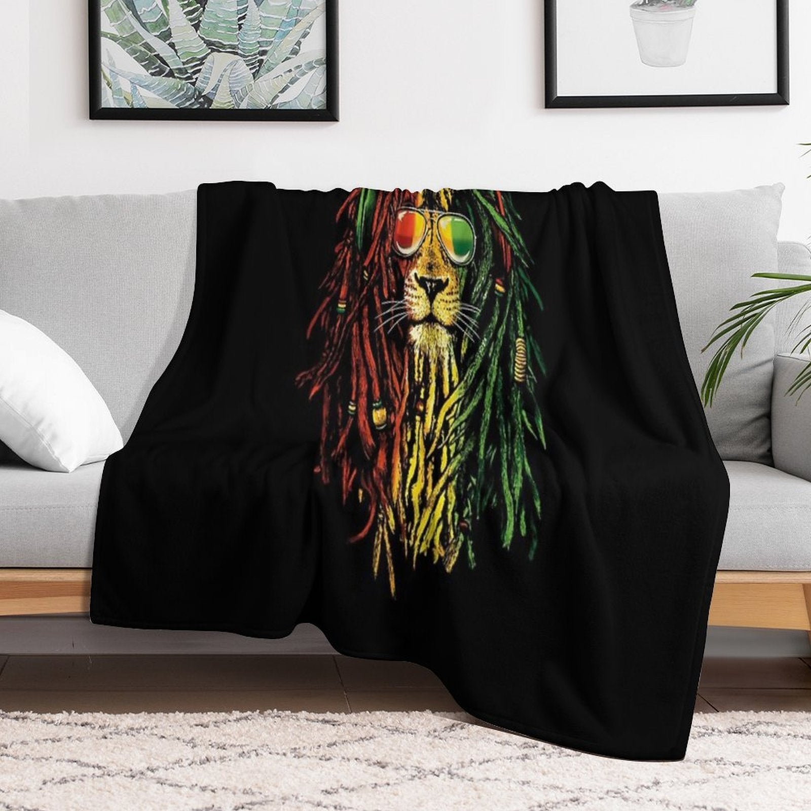 Bob Marley Lion Multi-functional Throw Blanket