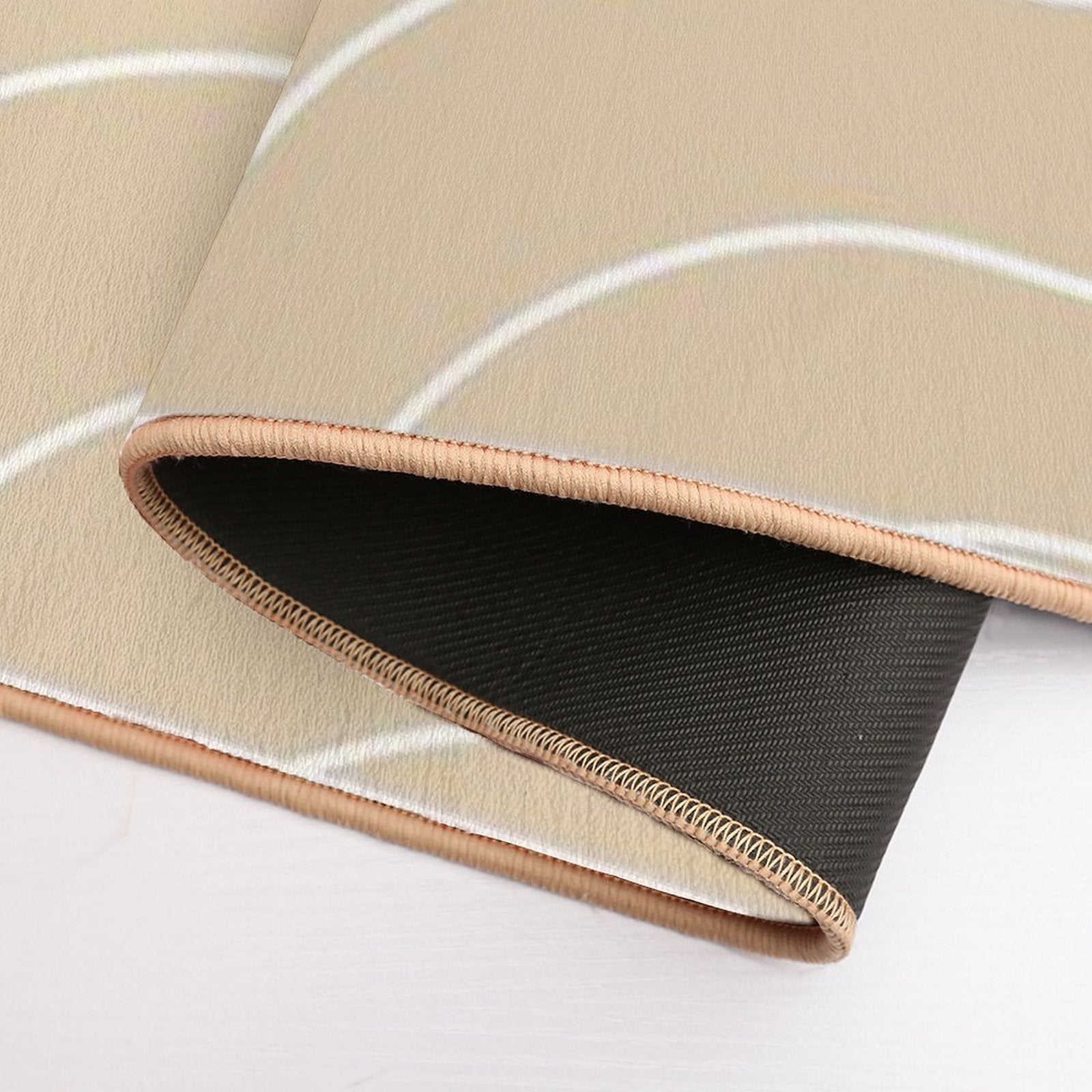 Cute Brown Squiggly Lines Aesthetic Items  Multi-Purpose Bath Mat