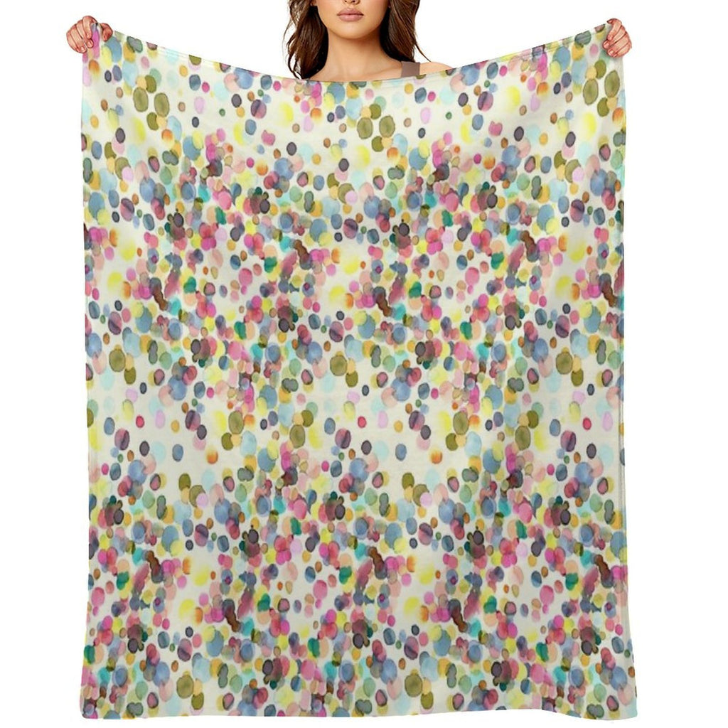 Color Drops Wrinkle-free Throw Blanket