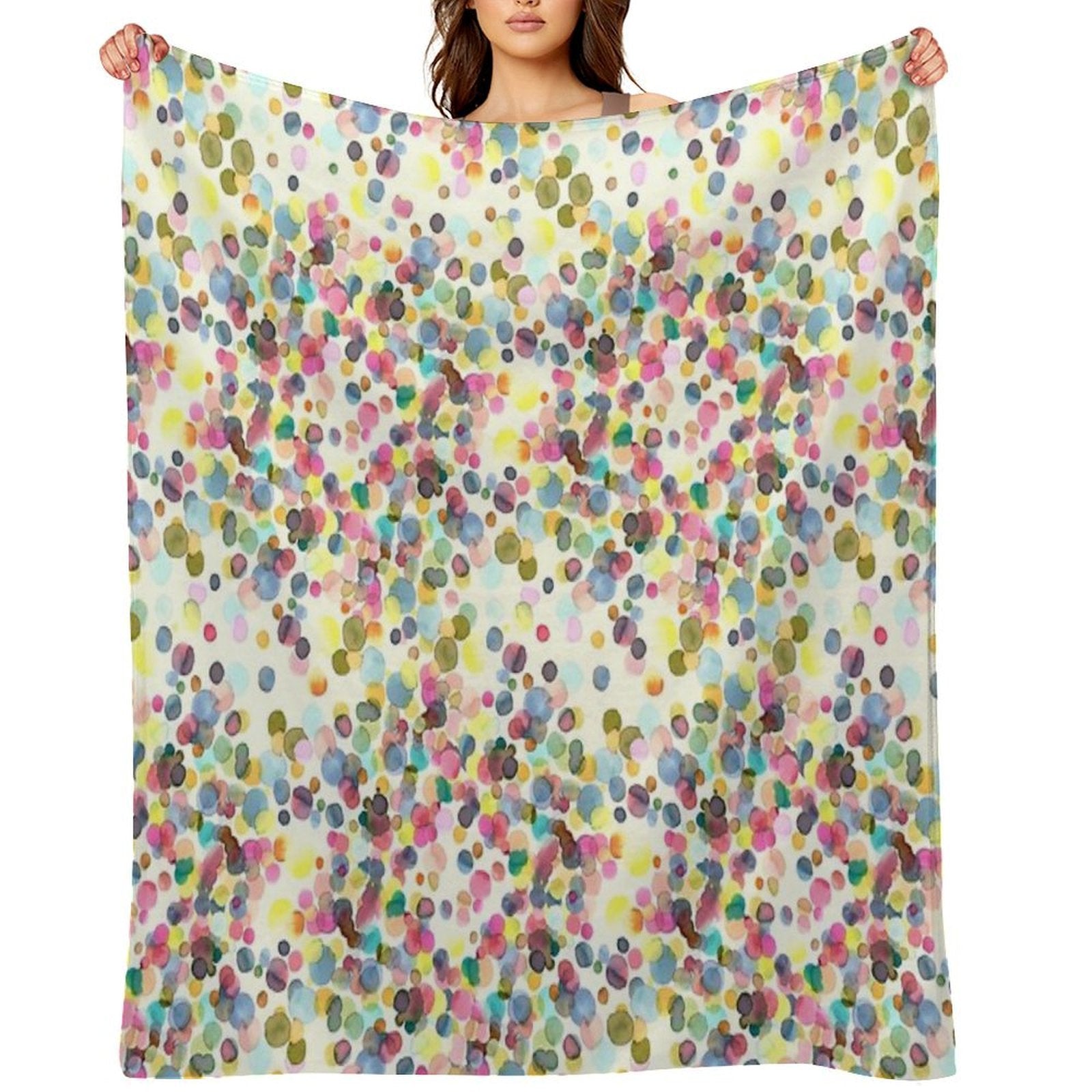 Color Drops Wrinkle-free Throw Blanket