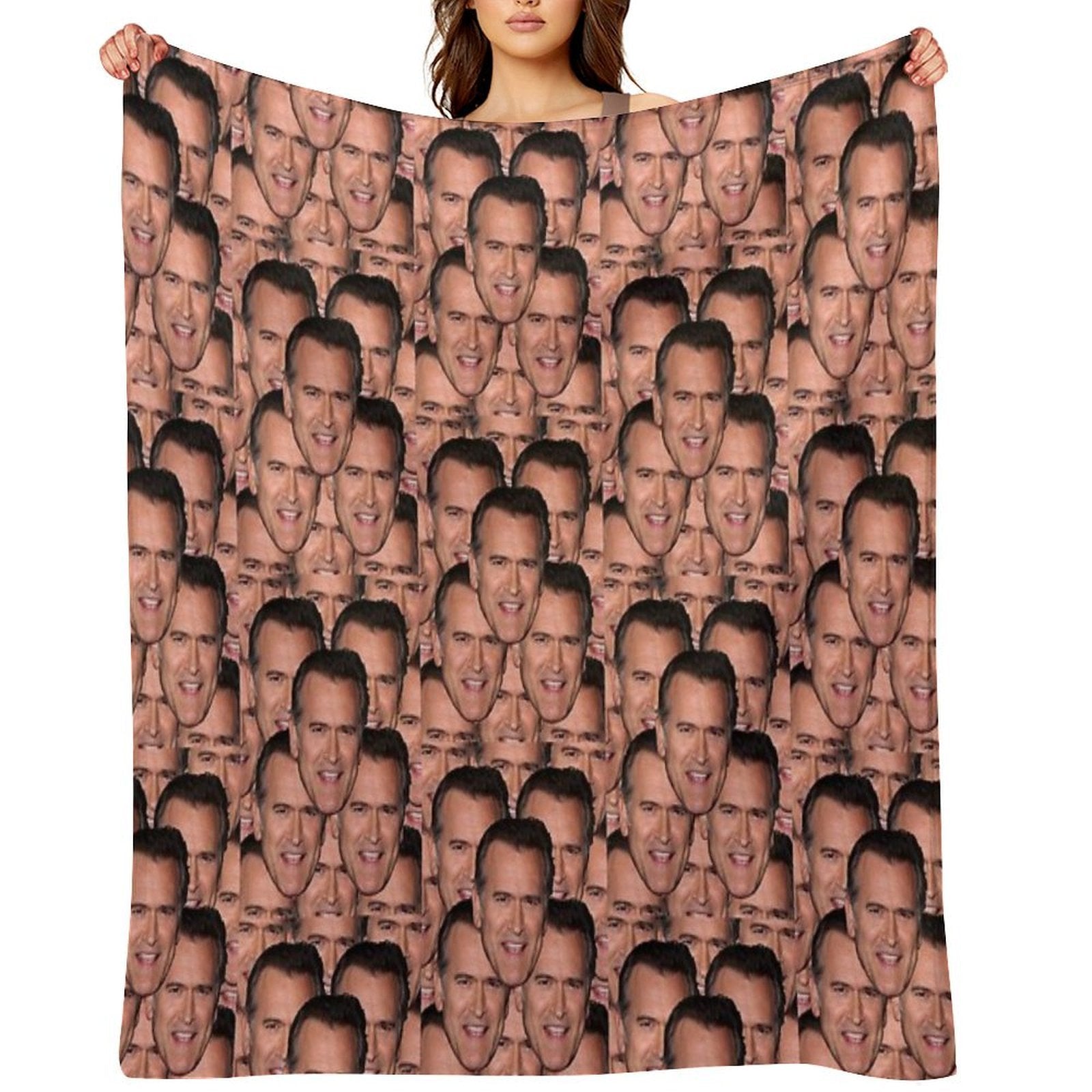 Bruce Campbell Evil Dead Head Shot Compact Throw Blanket