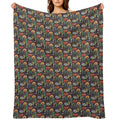 Scandinavian Wildflowers Anti-pilling Throw Blanket