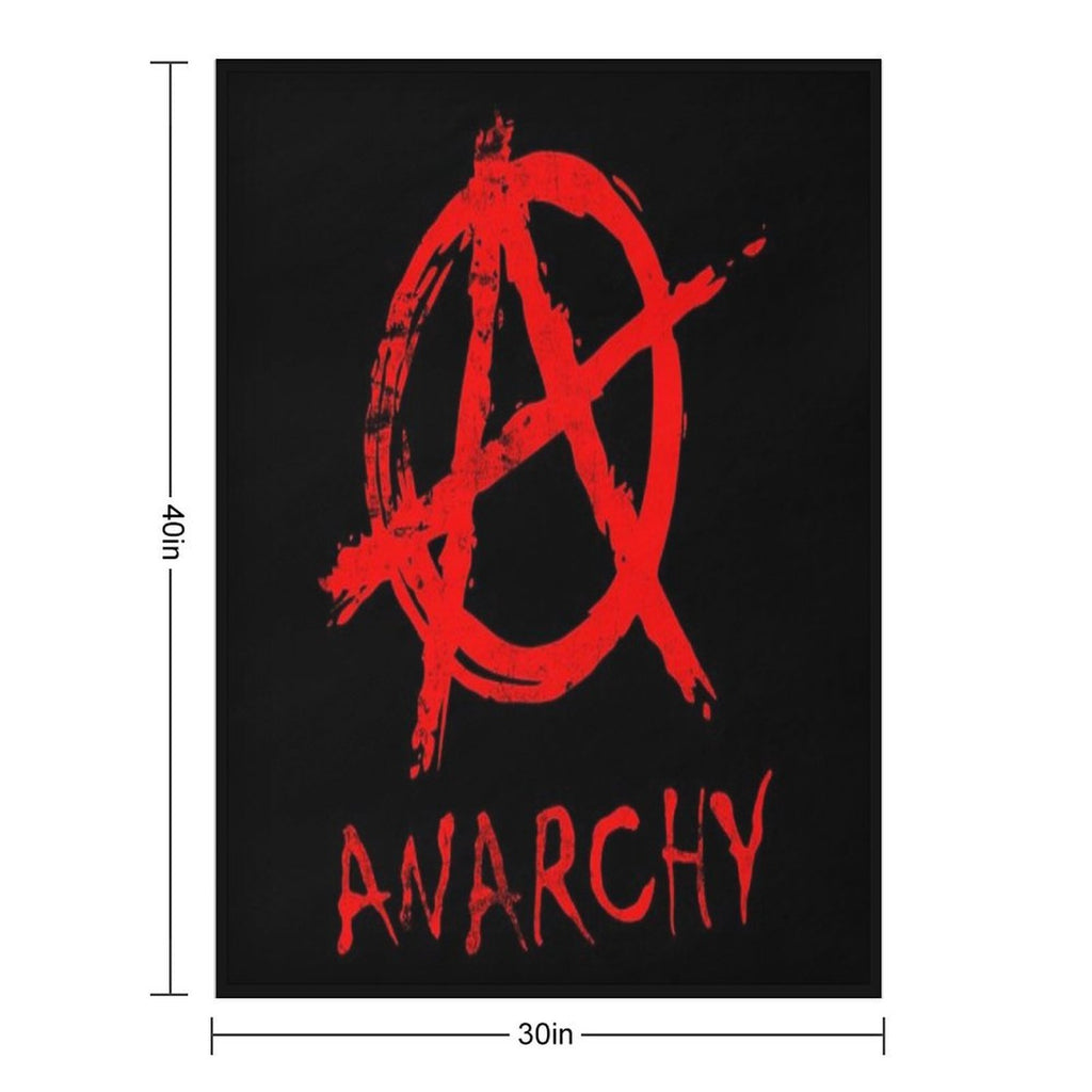 Anarchy Punk Hardcore Metal Symbol Eco-conscious Throw Blanket
