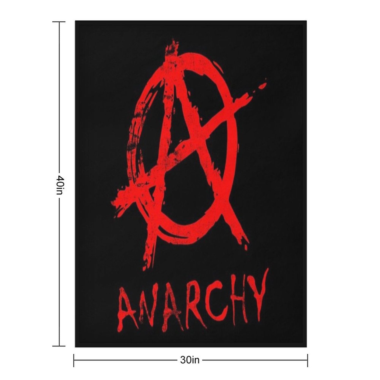 Anarchy Punk Hardcore Metal Symbol Eco-conscious Throw Blanket