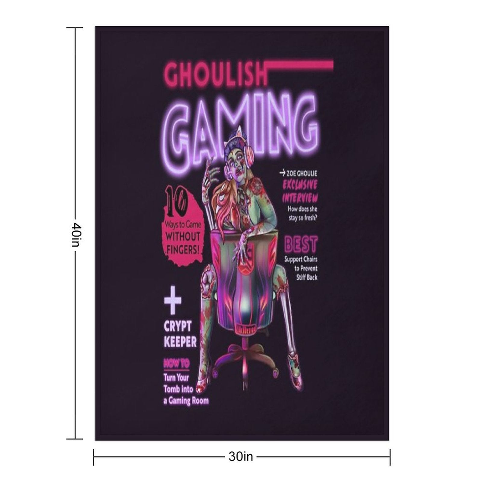 Ghoulish Gaming Comfort Throw Blanket