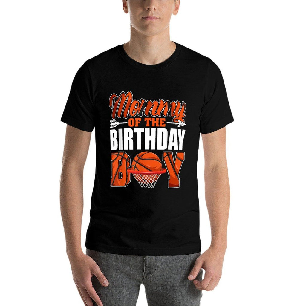 Mommy Of Birthday Boy Basketball Matching Family Party  Relaxed-fit T-Shirt
