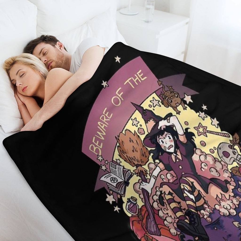 Beware of The Clumsy Witch Sustainable Throw Blanket