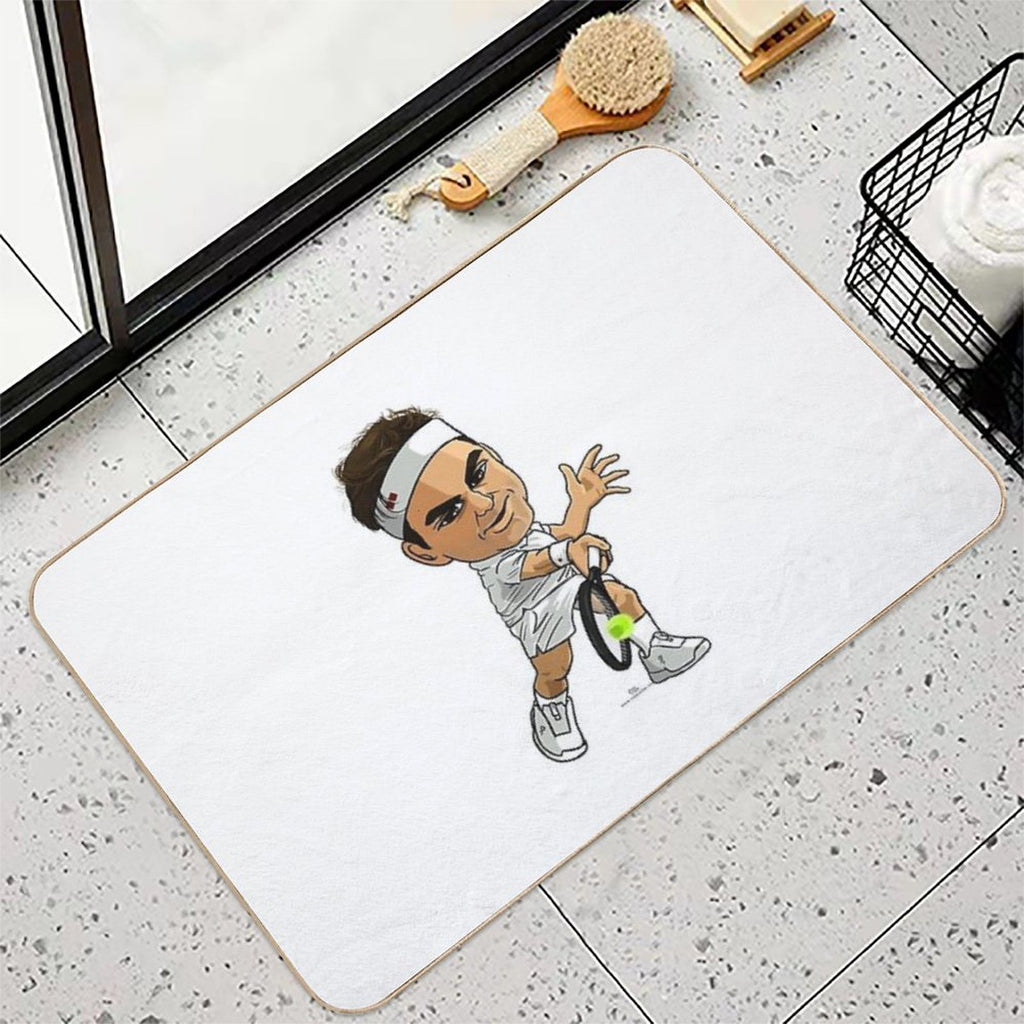 Roger Eyes on Ball  Eco-Friendly Bath Mat
