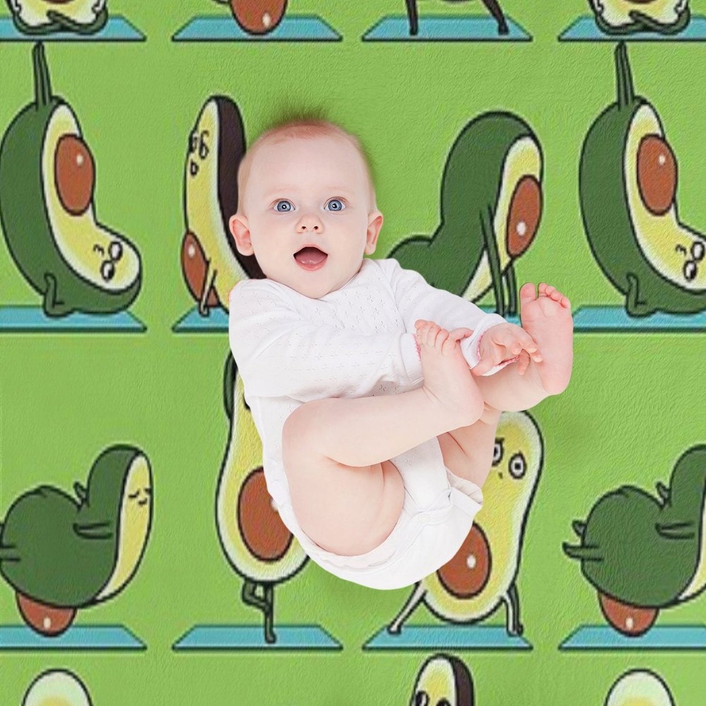 Avocado Yoga Wrinkle-free Throw Blanket