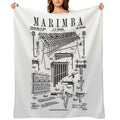 Marimba Player Percussion Musical Instrument Vintage Patent Premium Throw Blanket