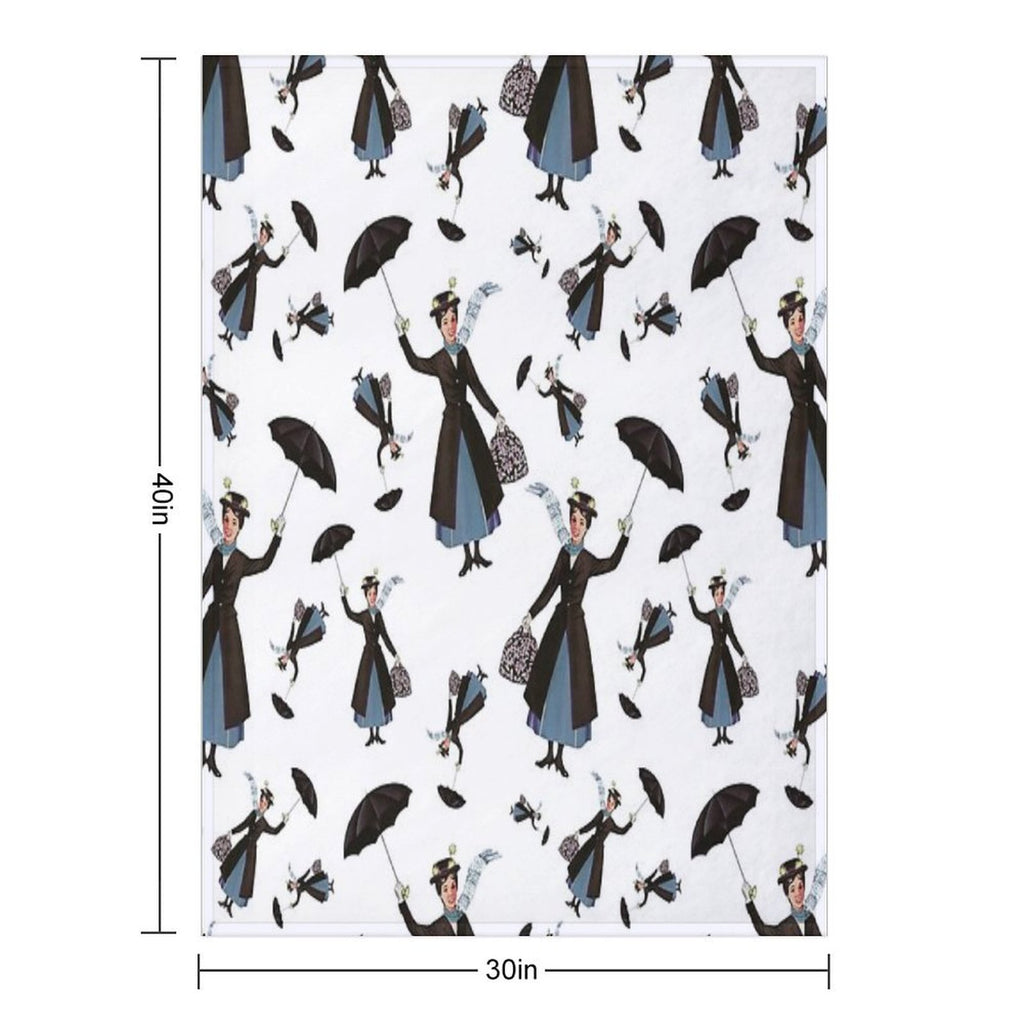 Mary Poppins Vintage (XX) Travel-friendly Throw Blanket