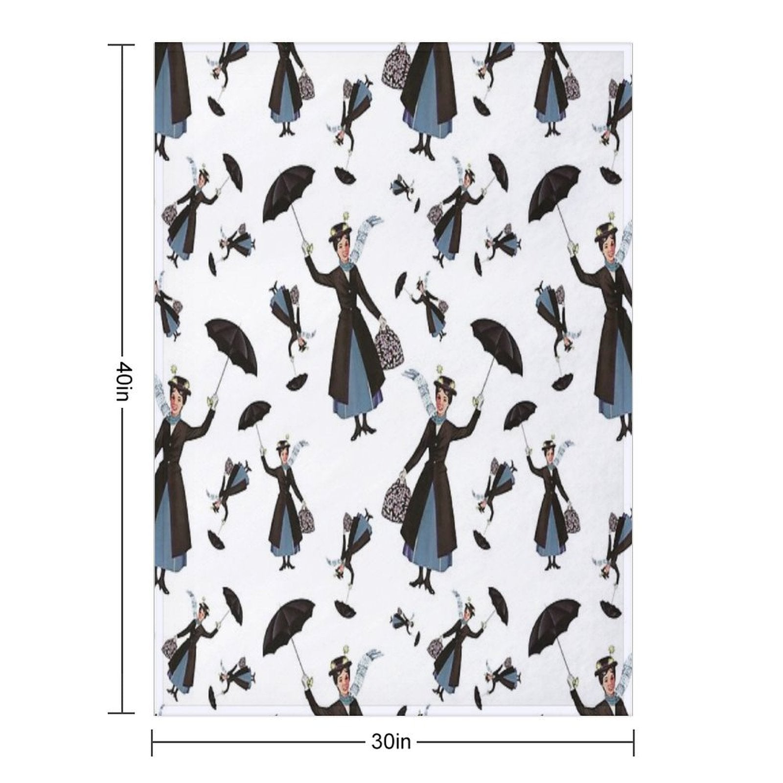 Mary Poppins Vintage (XX) Travel-friendly Throw Blanket