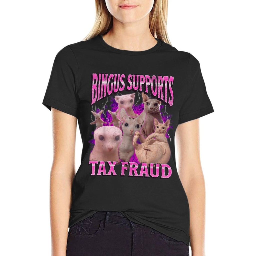 Bingus My Beloved Funny Sphinx Cat Meme Bootleg Graphic  Slim-fit Cut T-Shirt