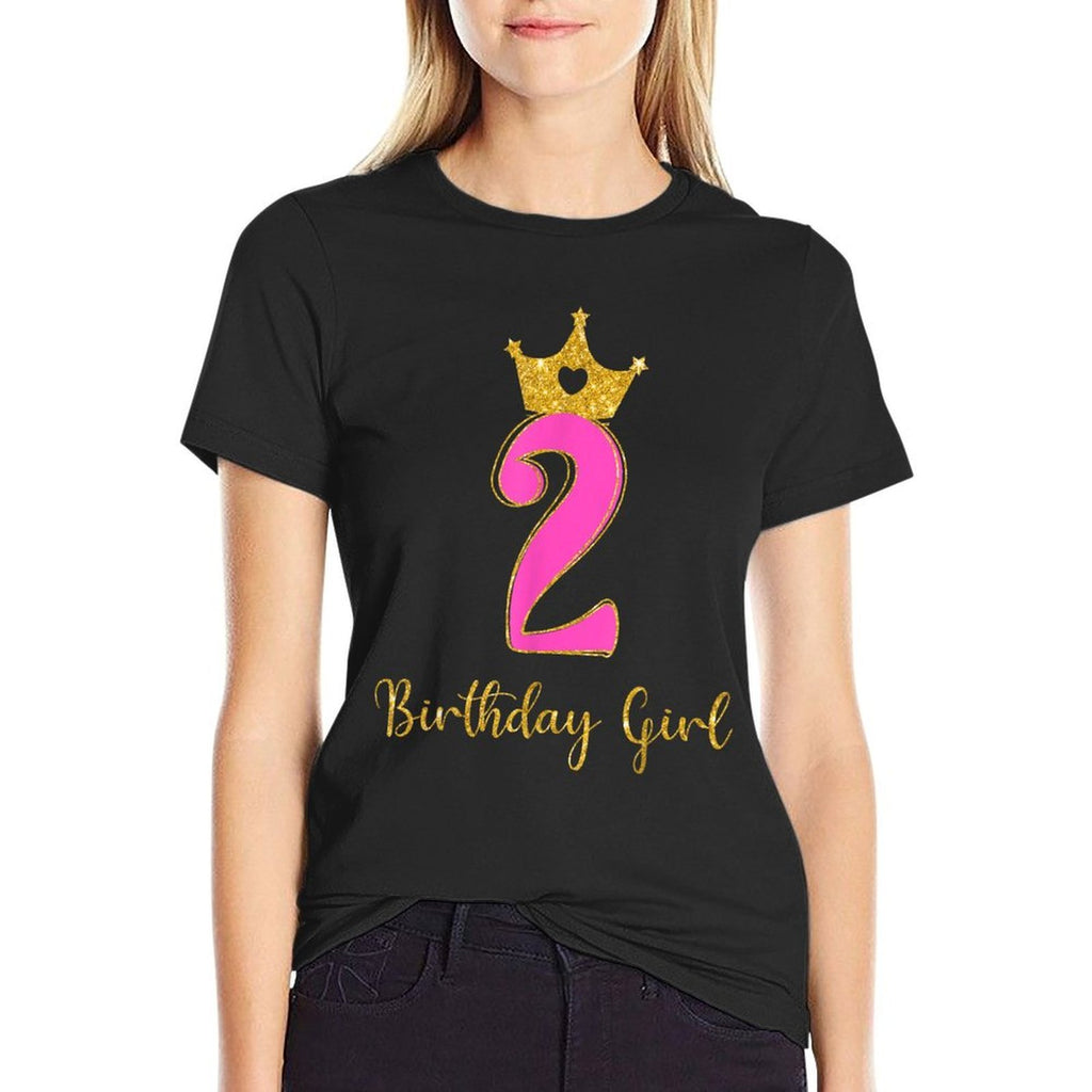 2nd Birthday Girls 2 Two Year Old Birthday Party Toddler Kid  Affordable Price T-Shirt