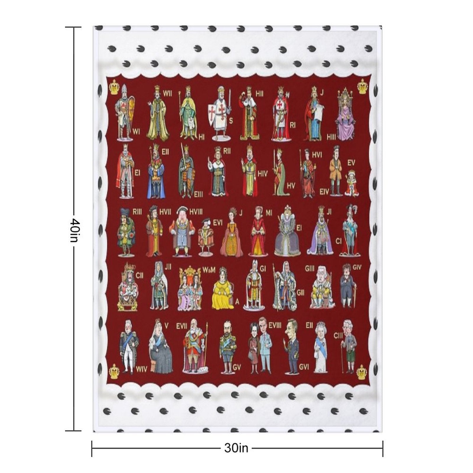 The English And British Monarchy (1066 to 2023+) Lightweight Throw Blanket