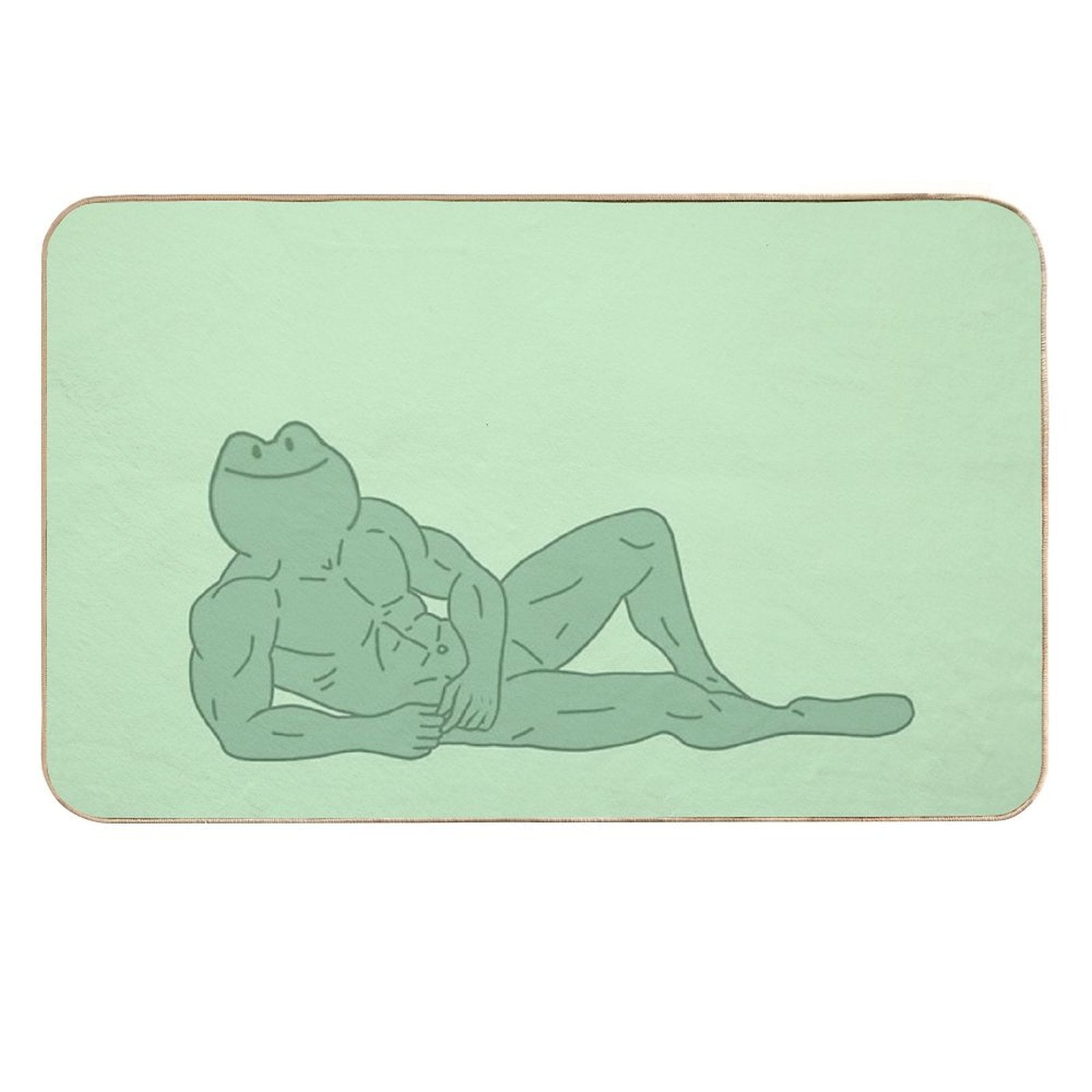 Buff Frog Icon Six, Take A Breather  Easy To Clean Bath Mat