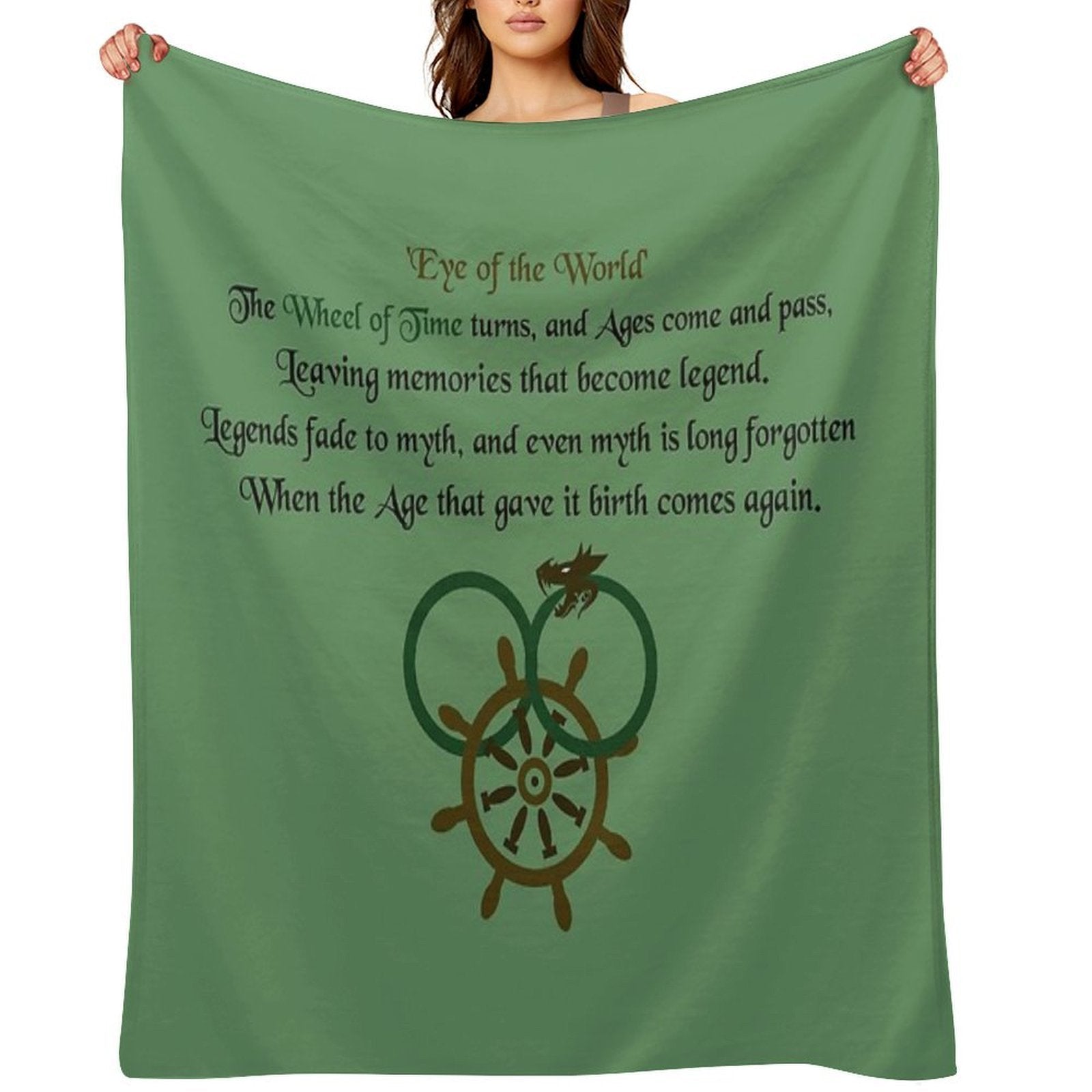 Thus Spins The Wheel of Time Easy Care Throw Blanket
