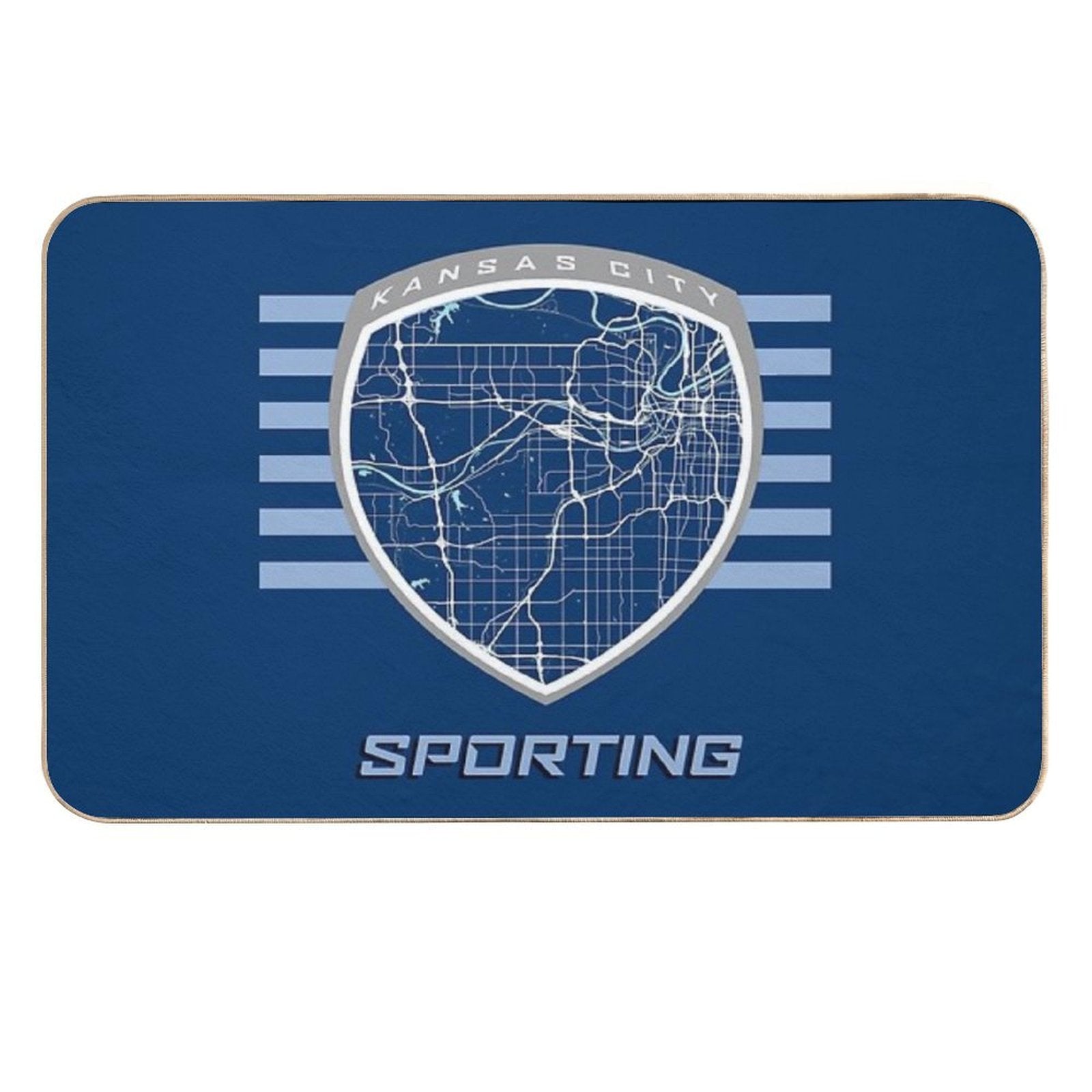 Kansas City Map in Sporting Colors  Anti-Trip Bath Mat