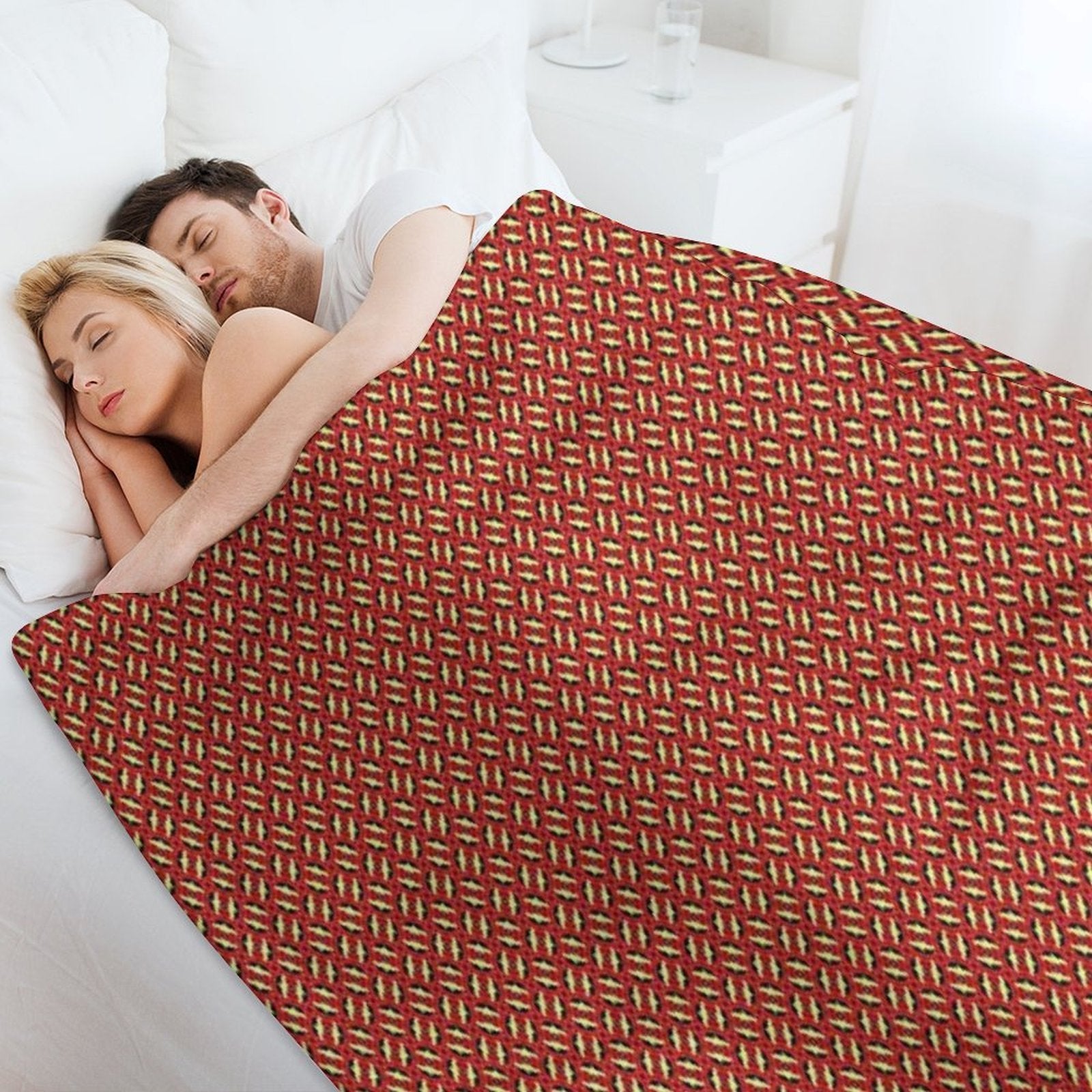 Red And Yellow Alternating Bouquet Velvety-soft Throw Blanket