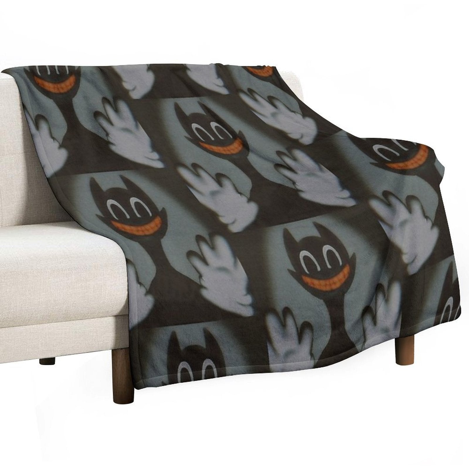 Cartoon Cat Easy Care Throw Blanket