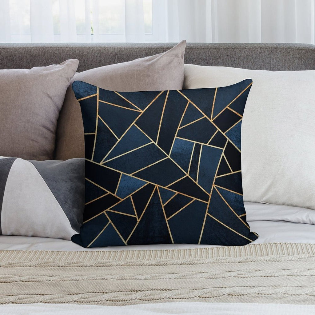 Navy Stone Soft Bedroom Essential Throw Pillow