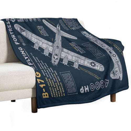 B-17 Flying Fortress Machine-washable Throw Blanket