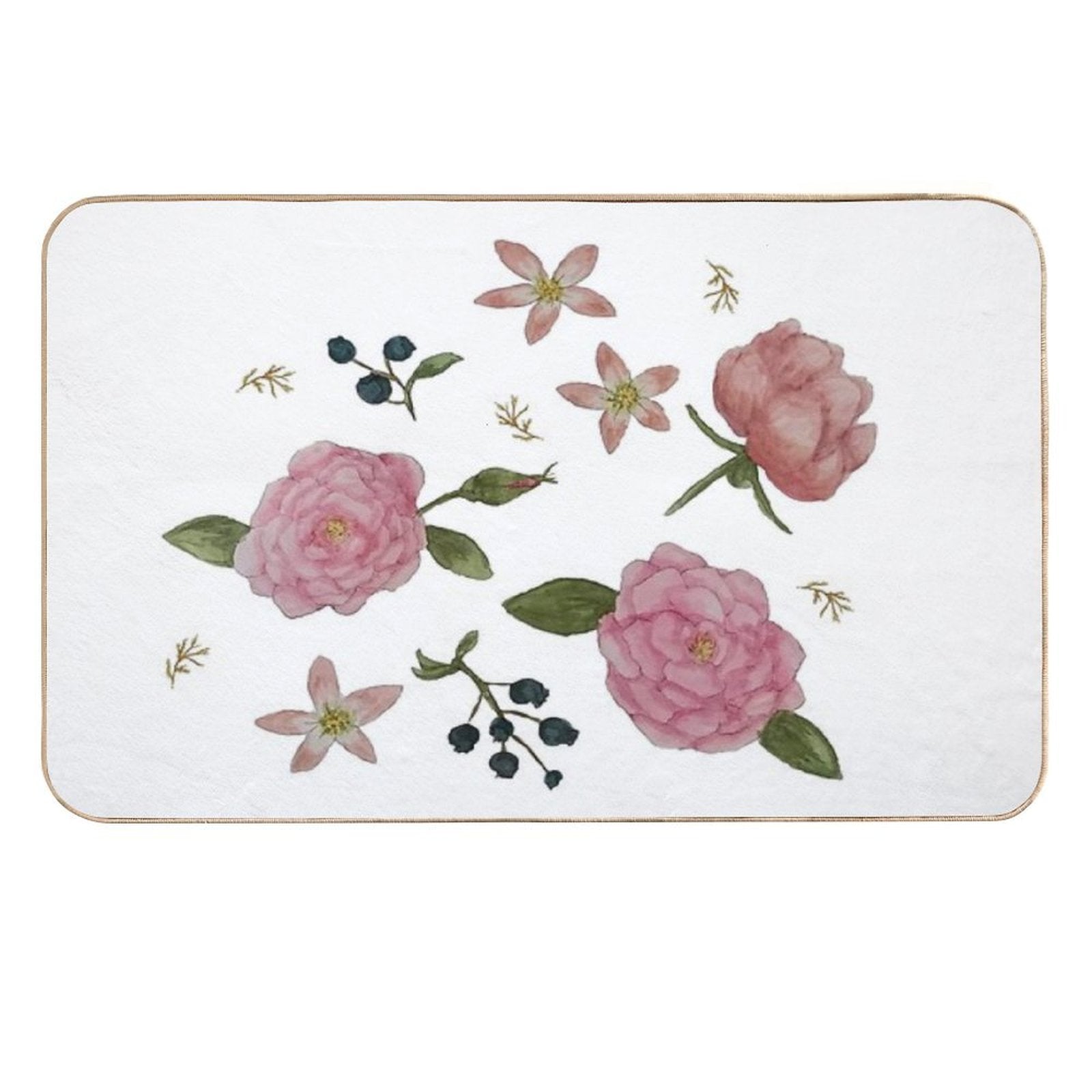 Evie's Flowers  Non-Slip Bath Mat