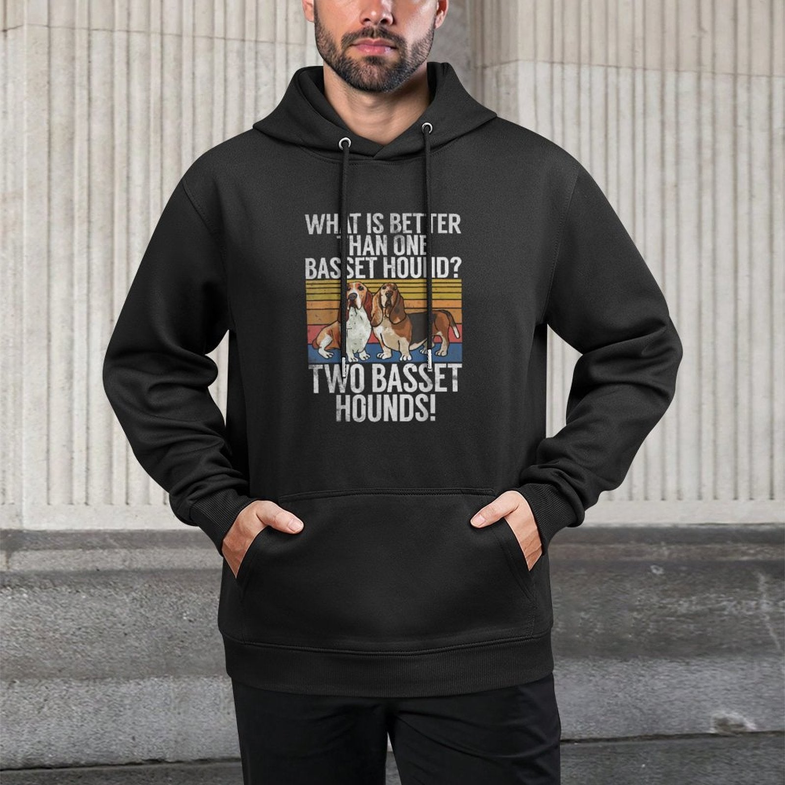 What Is Better Than One Basset Hound Funny Basset Hound Easy Care Hoodie