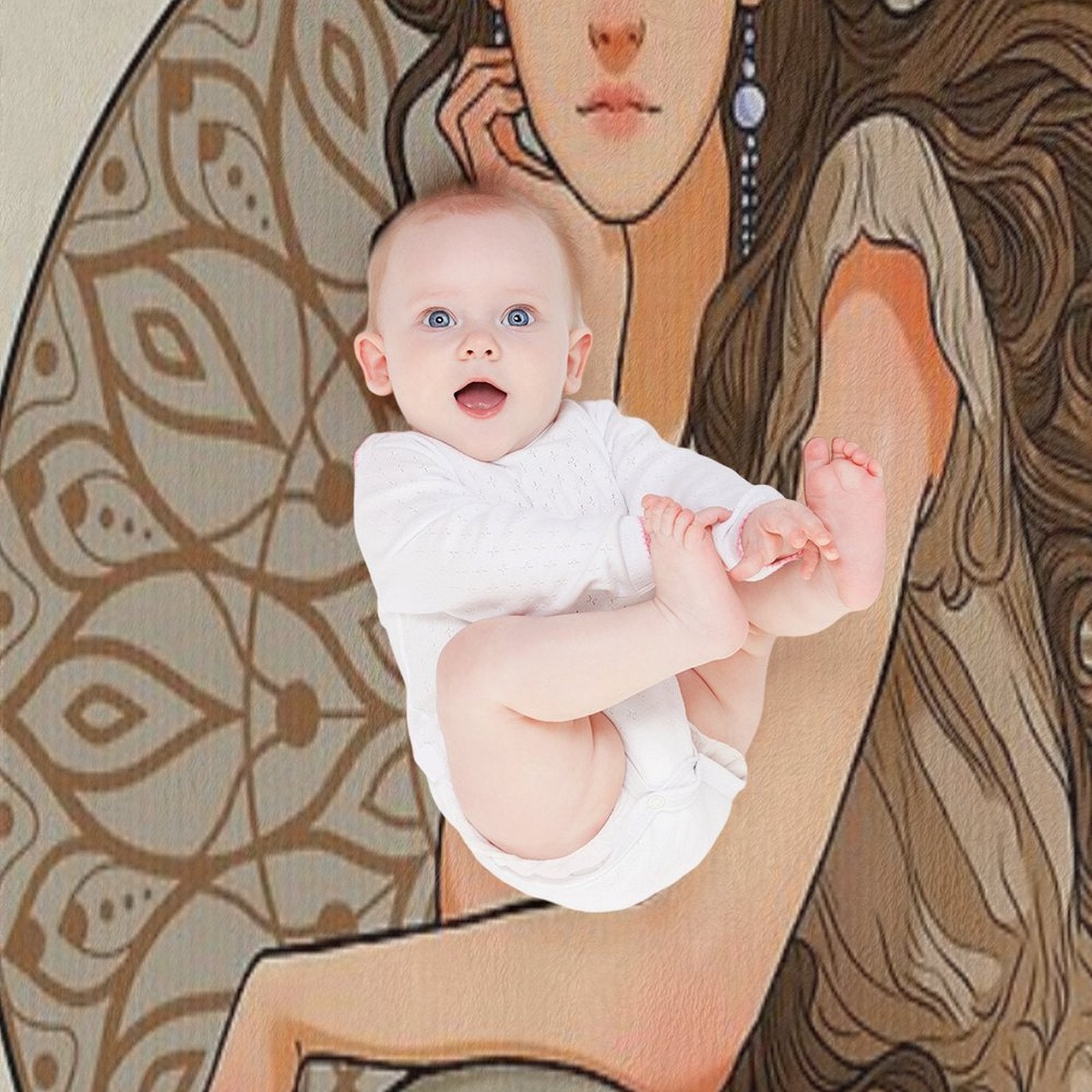 Art Nouveau Durable Throw Blanket