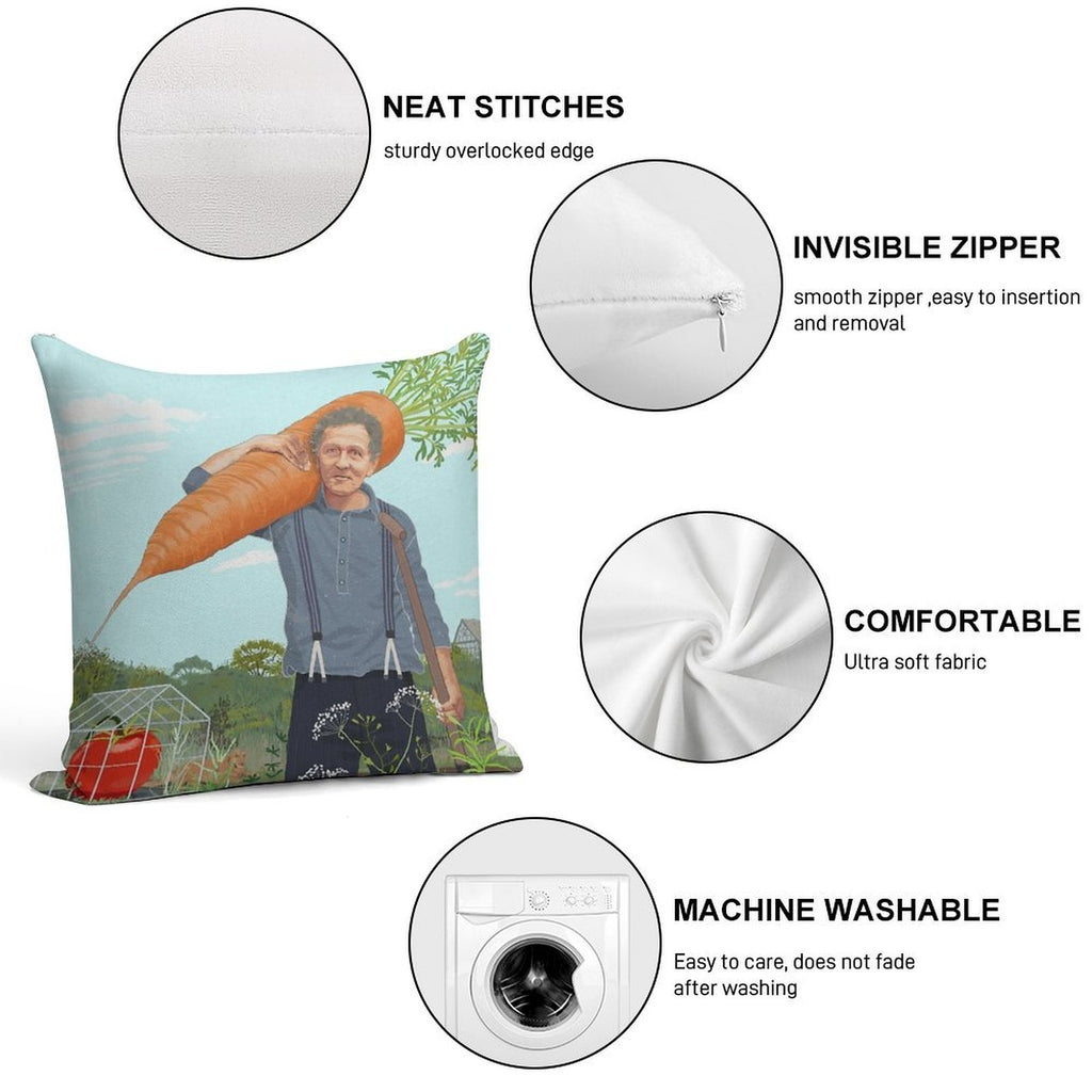 Monty Don Soft Reinforced Edging Throw Pillow