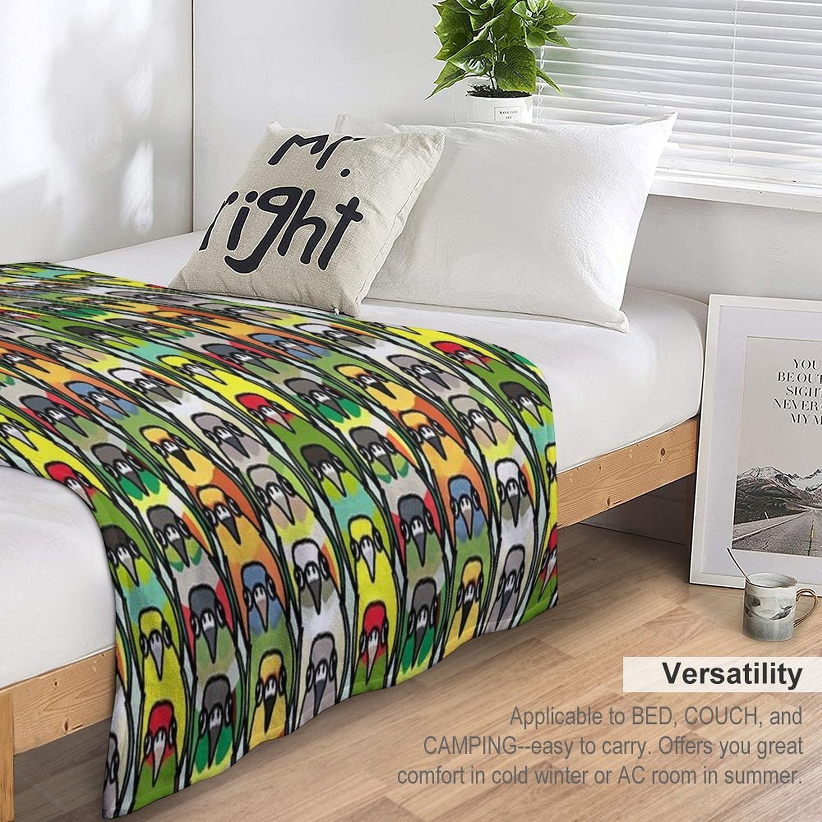 Conure Pattern Easy Care Throw Blanket