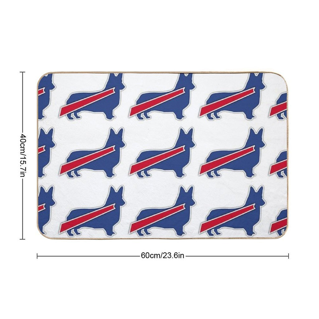 Buffalo Bills Corgi  Rapid-Drying Bath Mat