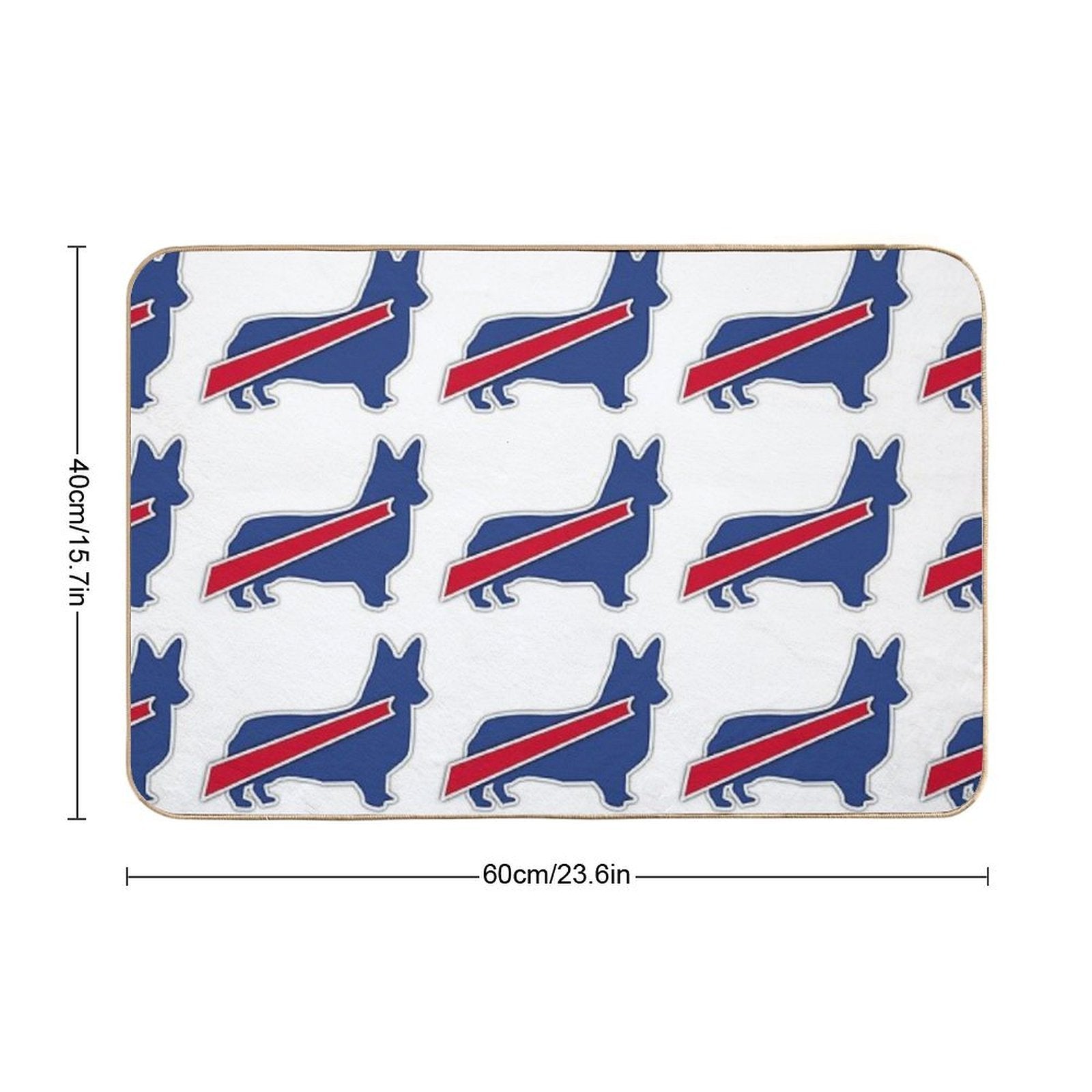Buffalo Bills Corgi  Rapid-Drying Bath Mat