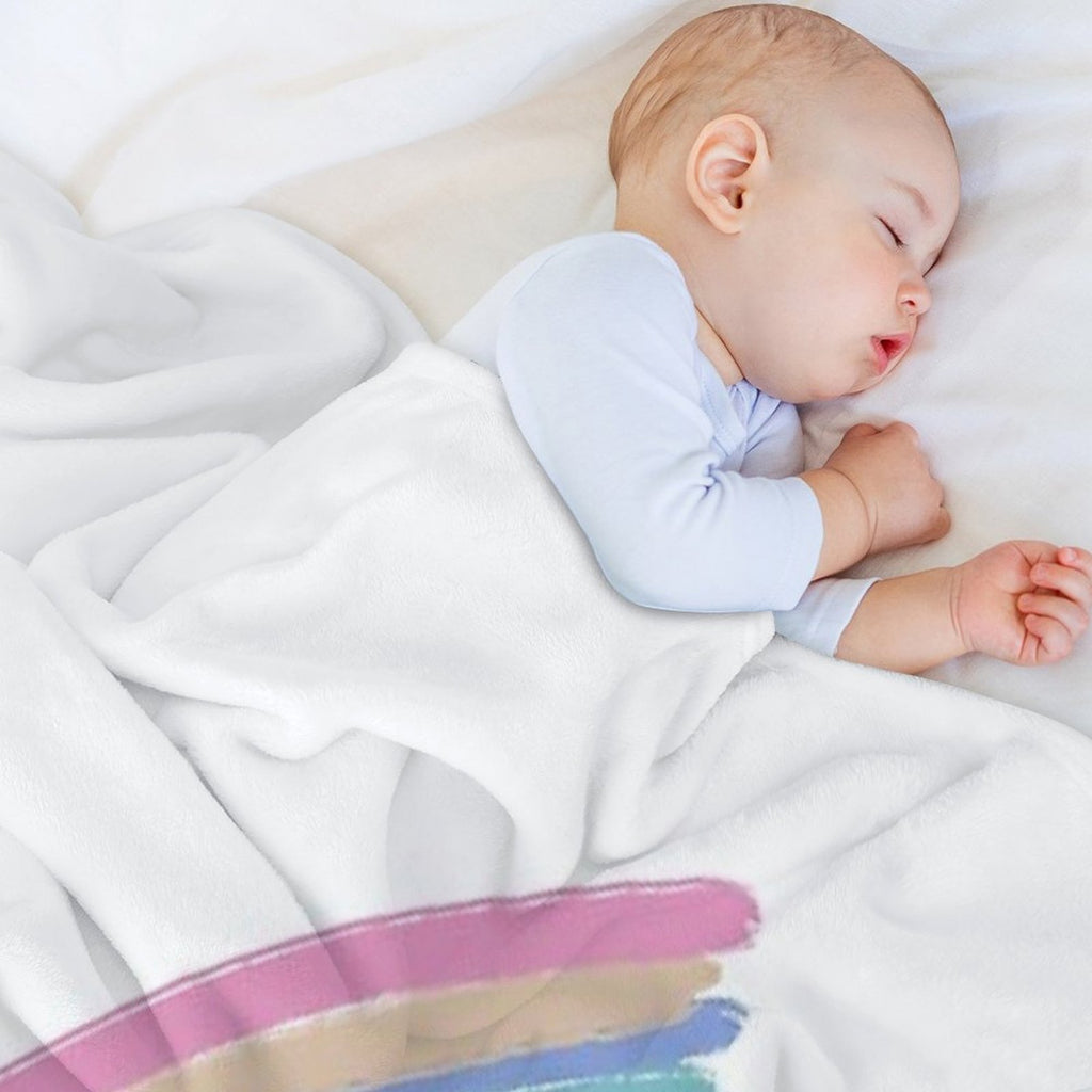 Child's Joy - Colorful Rainbow And Heart Easy Care Throw Blanket