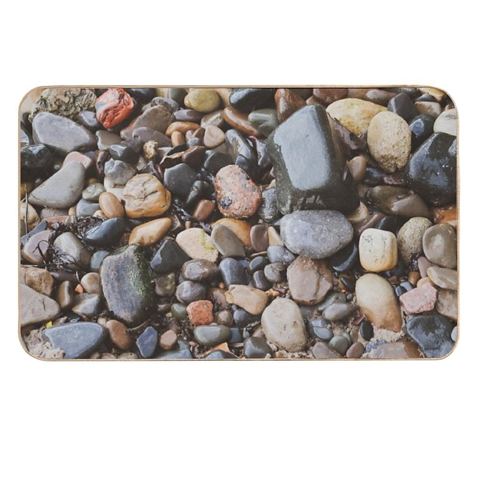Beach Pebbles  High-Traffic Bath Mat