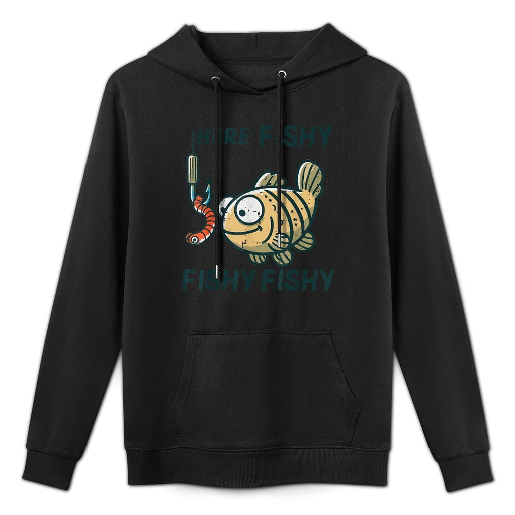 Funny Fishing Fish Hook Cute Boys Kids Women Men Easy Care Hoodie
