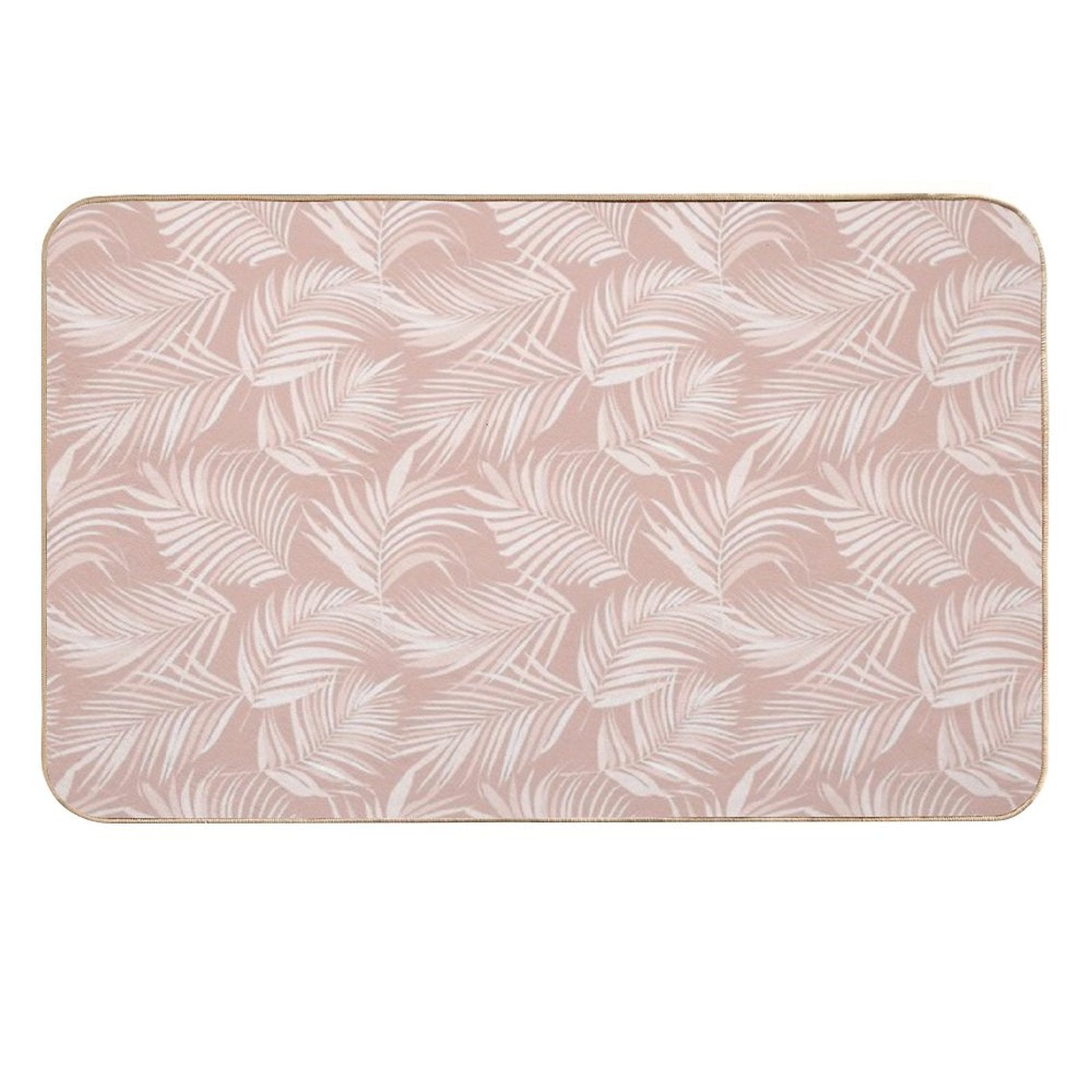 Palm Leaf Seamless Pattern  Easy Maintenance Bath Mat