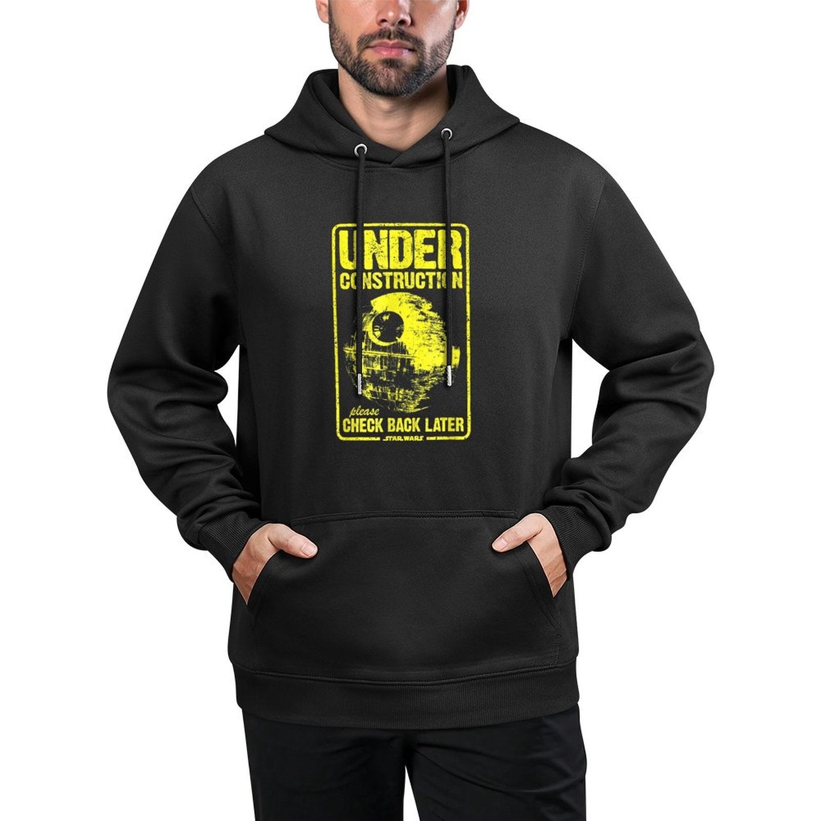 Star Wars Classic Death Star Under Construction Vintage Sign Casual Wear Hoodie