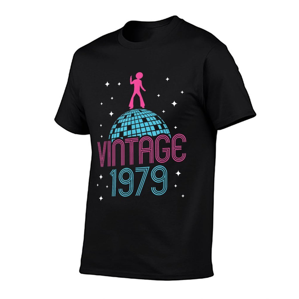 Vintage Style Dancing Retro Disco 1979 40th Birthday Gift  Easy-care T-Shirt