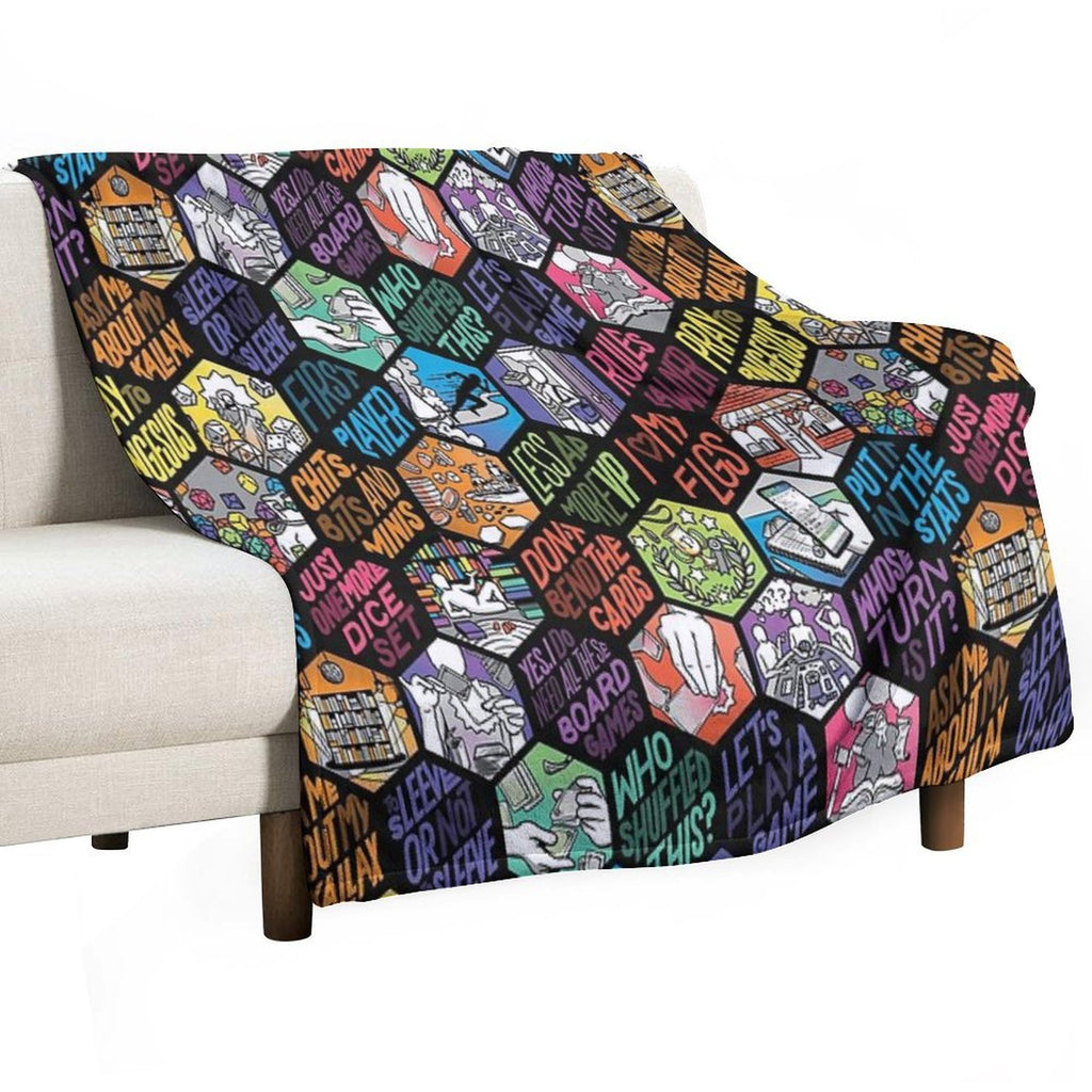 Board Gamer Isms Hex Wrinkle-free Throw Blanket