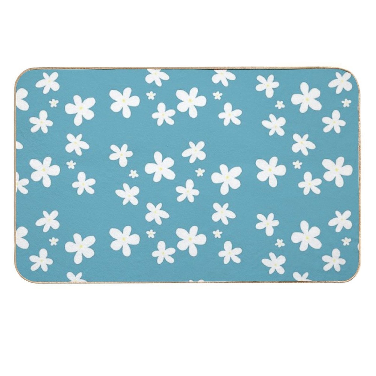 Daisy Pattern  Fade-Resistant Bath Mat