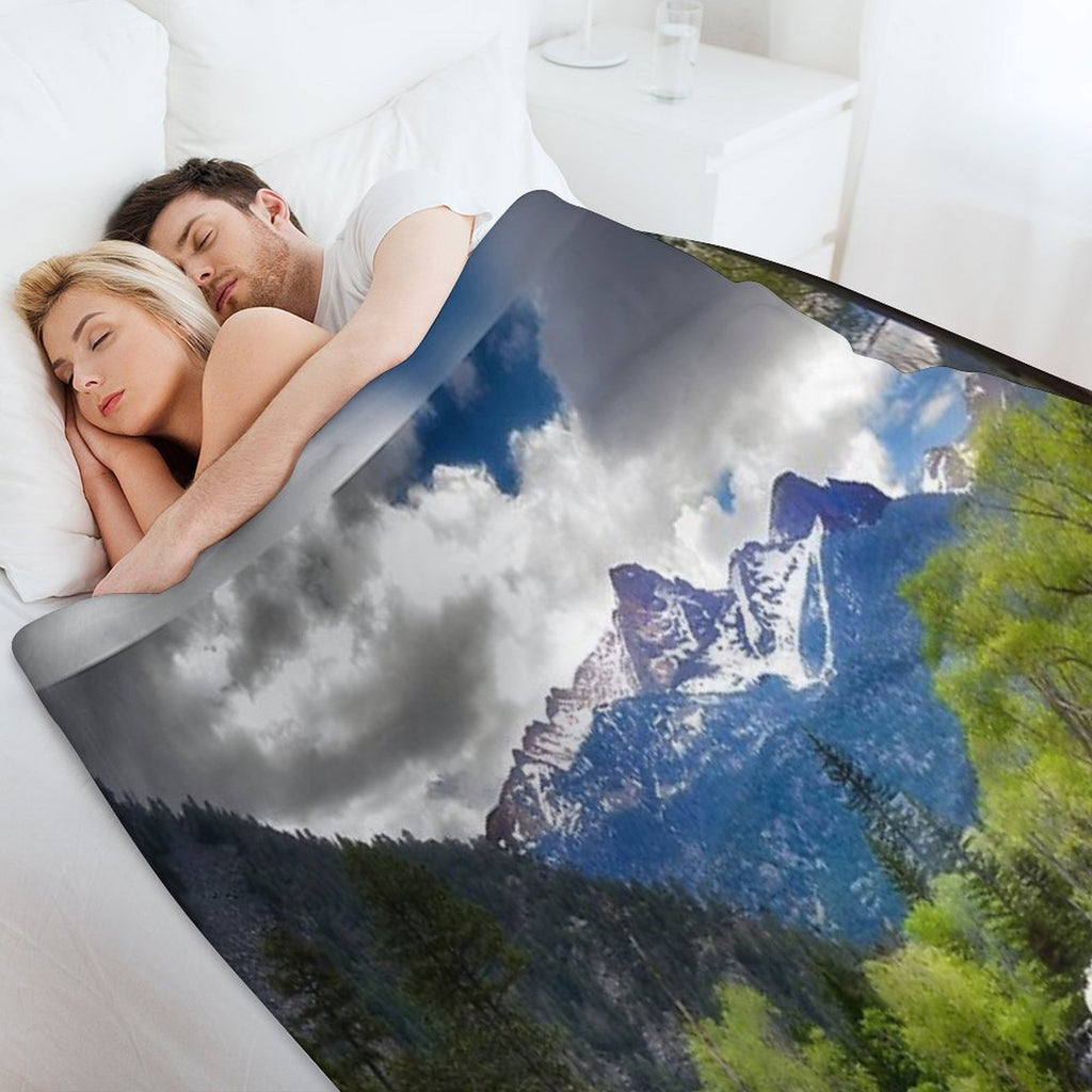 Durango & Silverton Railway Train - Colorado Sustainable Throw Blanket
