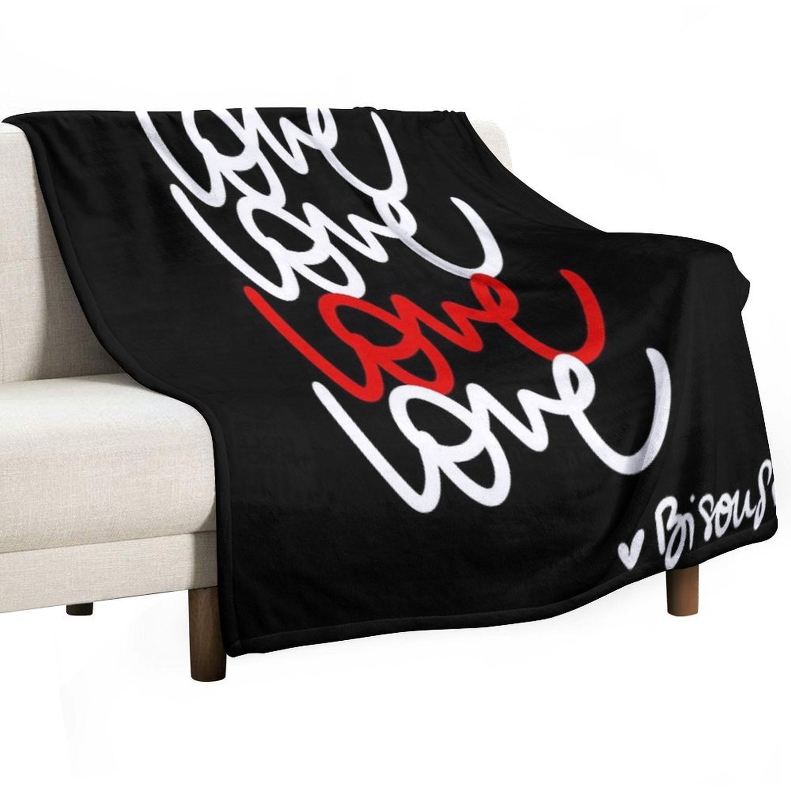 Love Love Love Kisses Eco-conscious Throw Blanket