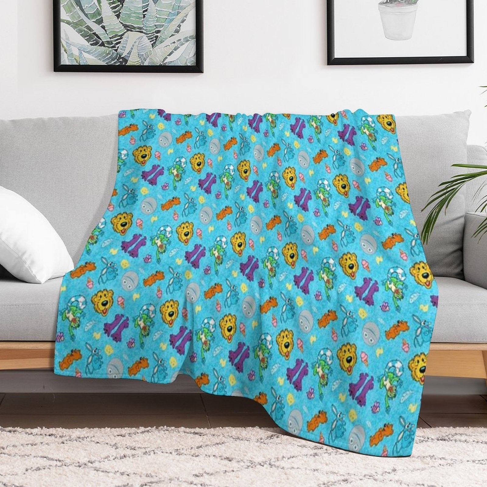 Bear Big House Easy Care Throw Blanket