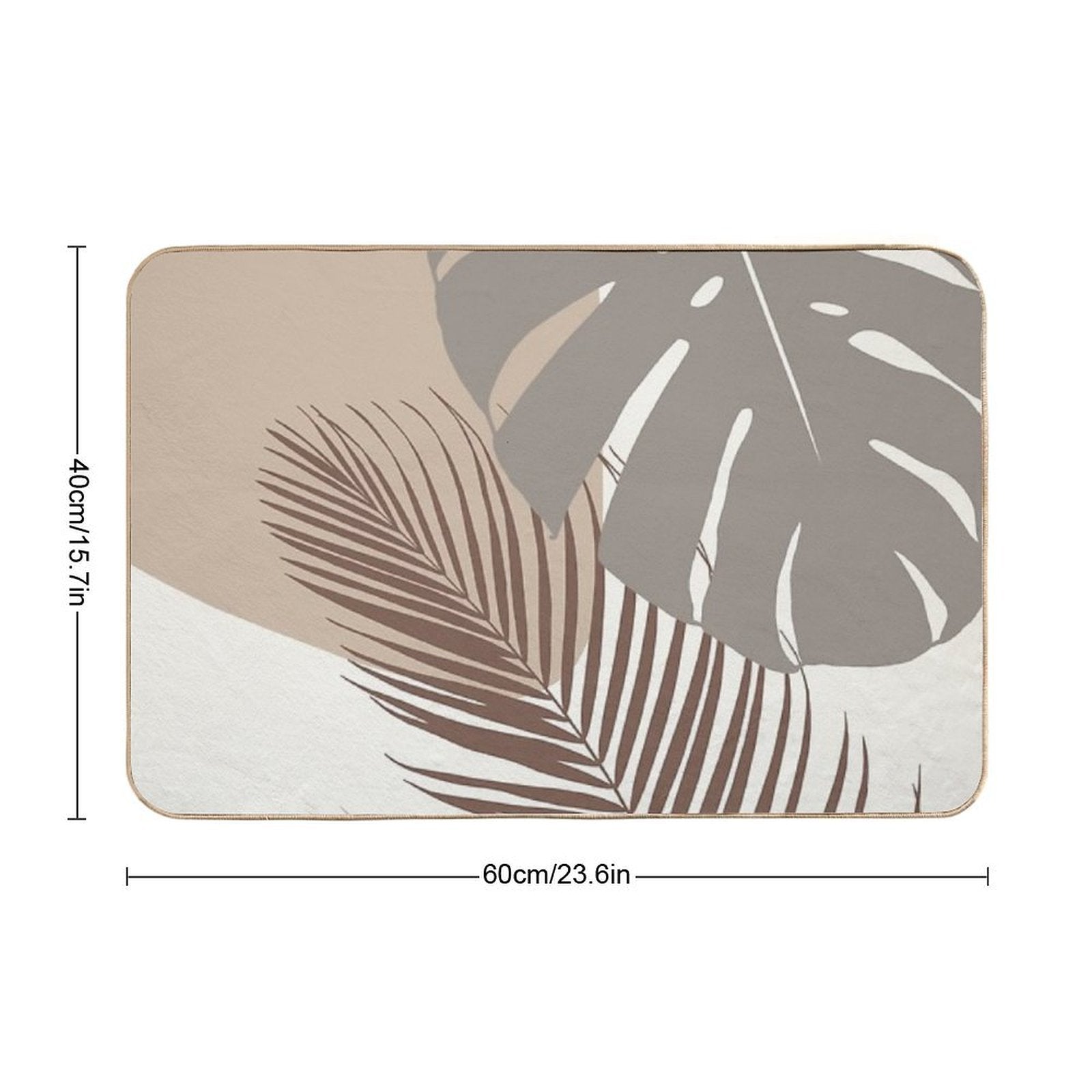 Minimal Monstera Palm Finesse #11 #tropical #decor #art  Versatile Bath Mat