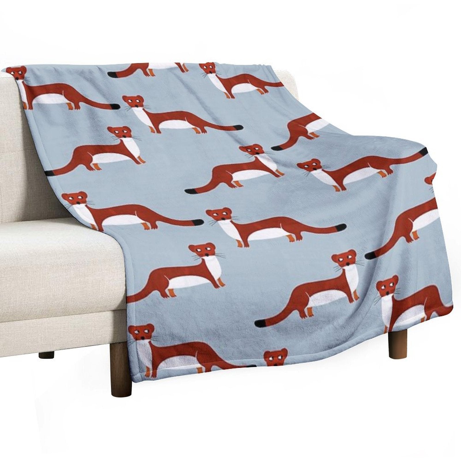 Weasel Compact Throw Blanket
