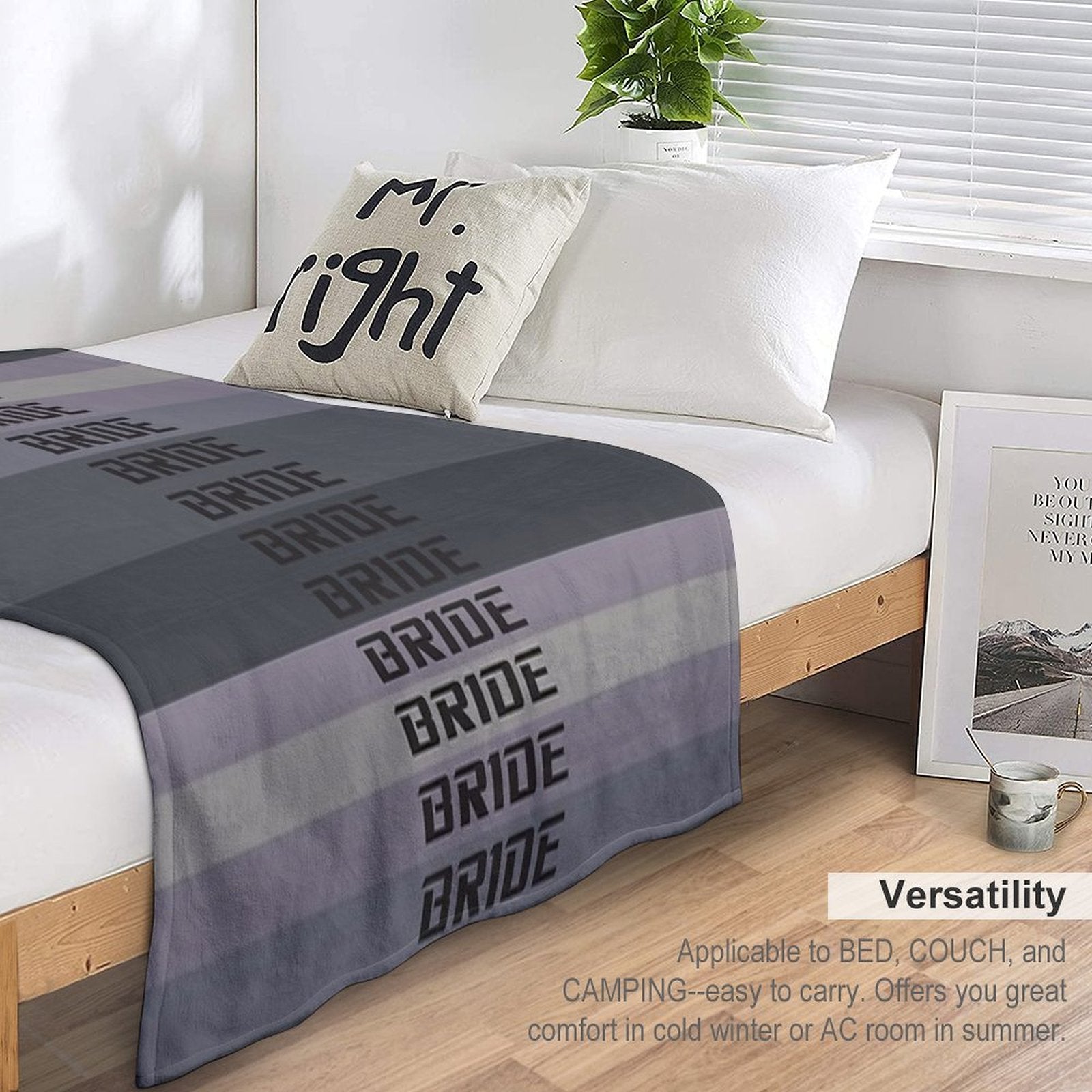 BRIDE JDM MATERIAL Eco-conscious Throw Blanket