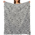 Memphis Pattern Black And White Eco-conscious Throw Blanket