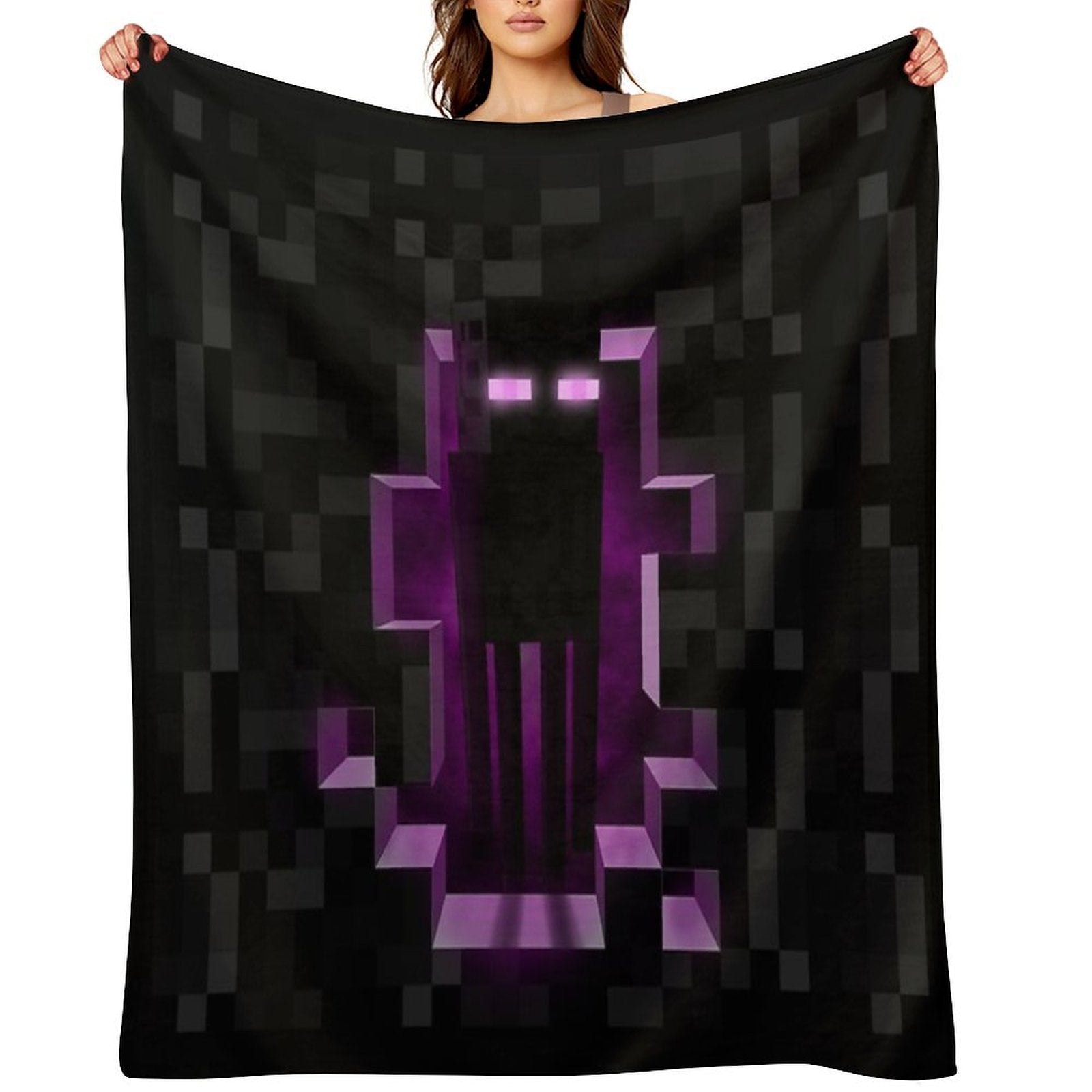 Enderman Minecrafter Enderdragon Eco-conscious Throw Blanket