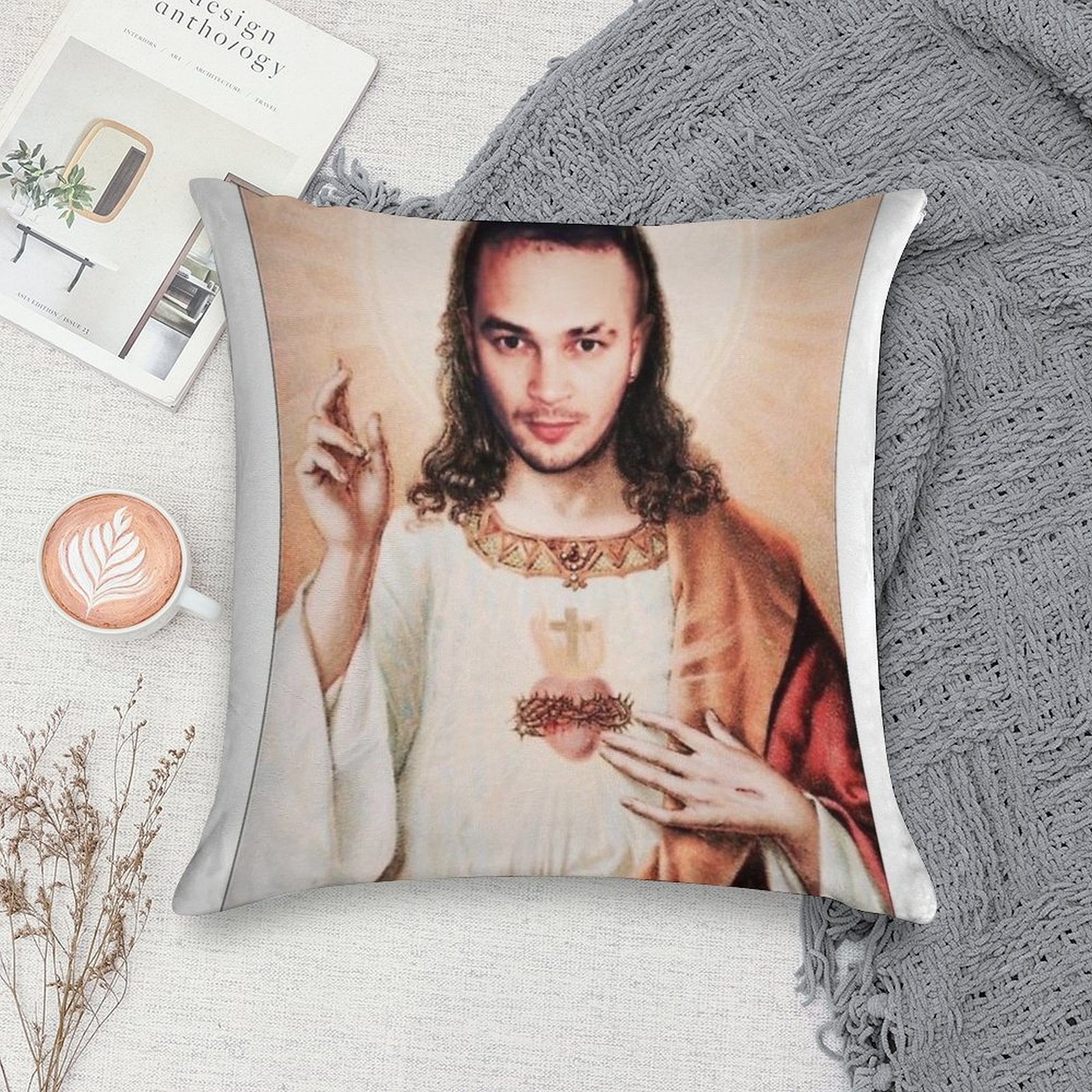Jul Christ Soft Multiple Sizes Throw Pillow